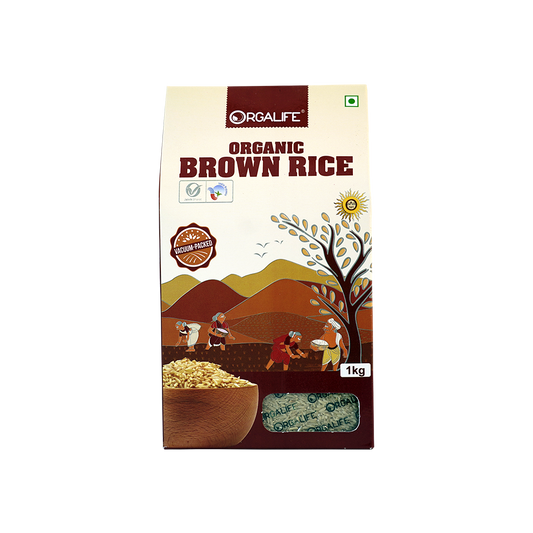 Organic Brown Rice 1KG - order online at Orgalife