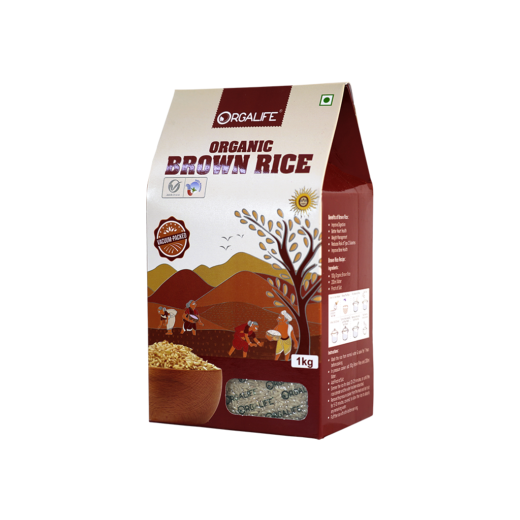 Buy organic brown unpolished brown rice online in chhattisgarh at best price.