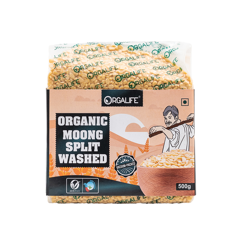 Organic moong Dal Washed 500g